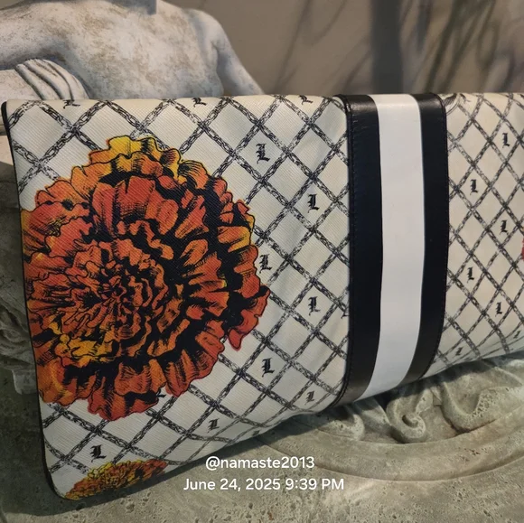 L.A.M.B Gwen Stefani Marigold Carlisle Clutch Designer Leather Celebrity #149 - Picture 11 of 13